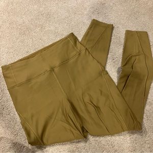 Lululemon Lime Yellow Fleece Lined Leggings